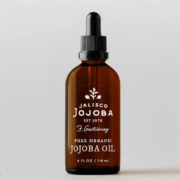 Certified Organic Unrefined Premium Jojoba oil glass bottle